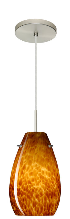 Besa 1JT-412618-LED-SN One Light Pendant, Satin Nickel