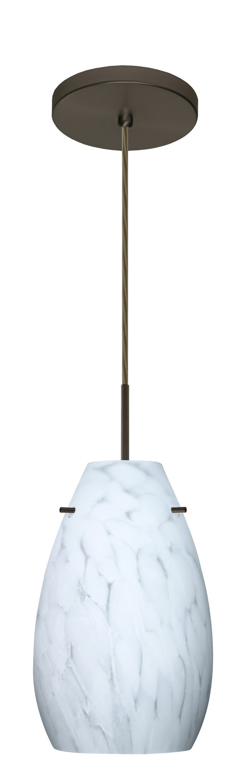 Besa 1JT-412619-LED-BR One Light Pendant, Bronze