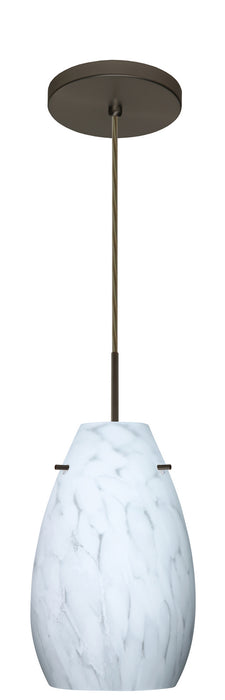 Besa 1JT-412619-LED-BR One Light Pendant, Bronze