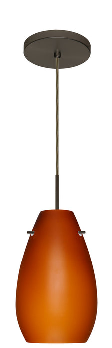 Besa 1JT-412680-LED-BR One Light Pendant, Bronze