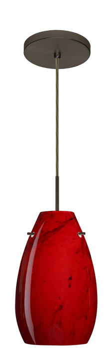 Besa 1JT-4126MA-LED-BR One Light Pendant, Bronze