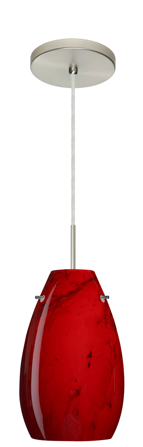 Besa 1JT-4126MA-LED-SN One Light Pendant, Satin Nickel