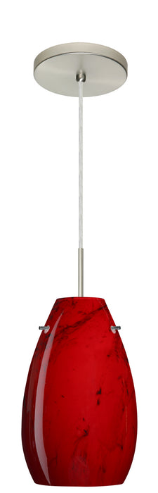 Besa 1JT-4126MA-LED-SN One Light Pendant, Satin Nickel