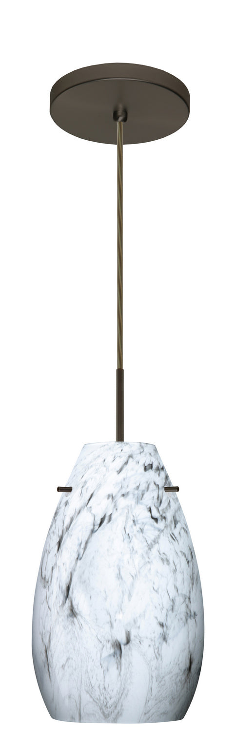 Besa 1JT-4126MG-LED-BR One Light Pendant, Bronze