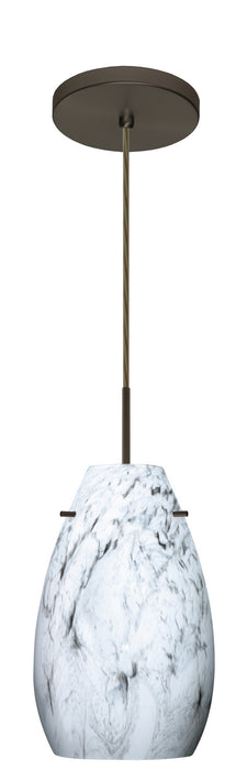 Besa 1JT-4126MG-LED-BR One Light Pendant, Bronze