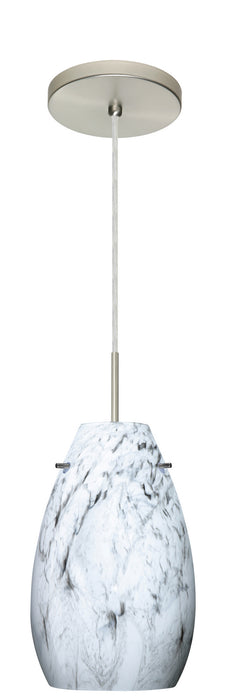 Besa 1JT-4126MG-LED-SN One Light Pendant, Satin Nickel