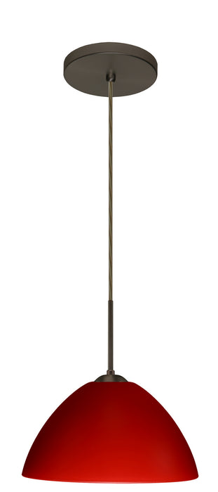 Besa 1JT-420131-LED-BR One Light Pendant, Bronze