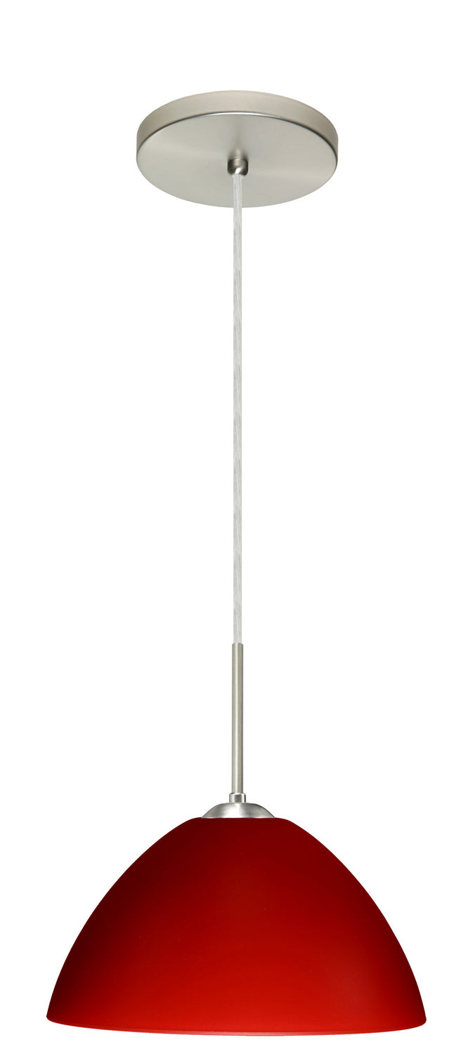 Besa 1JT-420131-LED-SN One Light Pendant, Satin Nickel