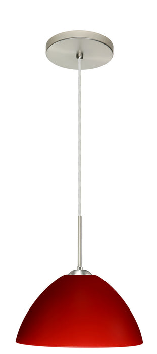Besa 1JT-420131-LED-SN One Light Pendant, Satin Nickel