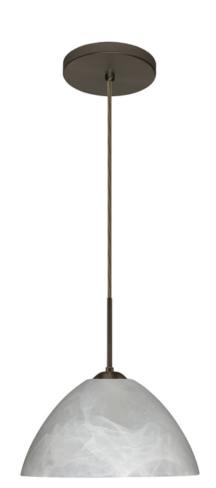 Besa 1JT-420152-LED-BR One Light Pendant, Bronze