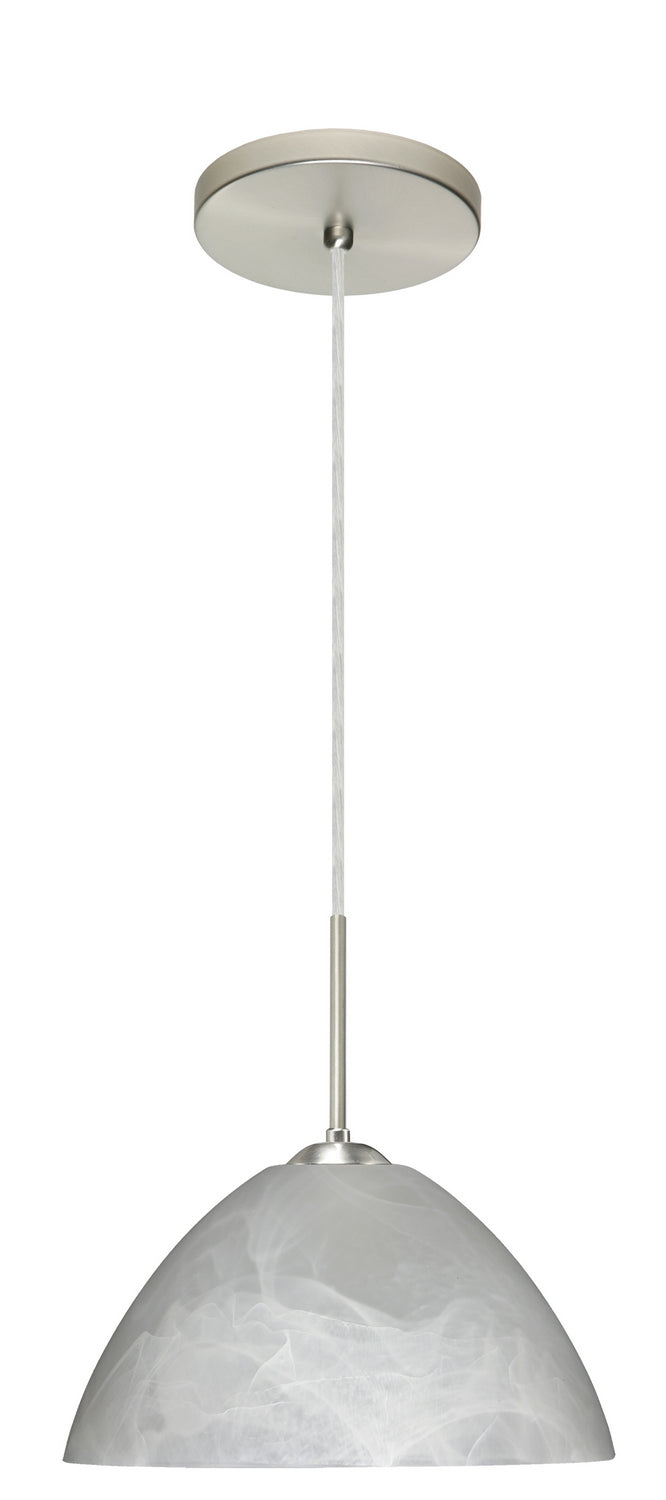 Besa 1JT-420152-LED-SN One Light Pendant, Satin Nickel