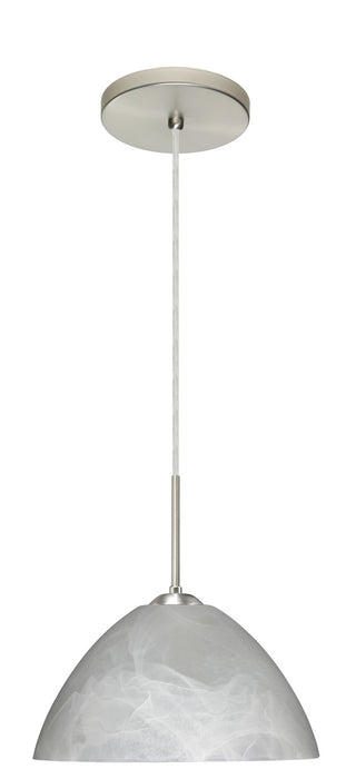 Besa 1JT-420152-LED-SN One Light Pendant, Satin Nickel