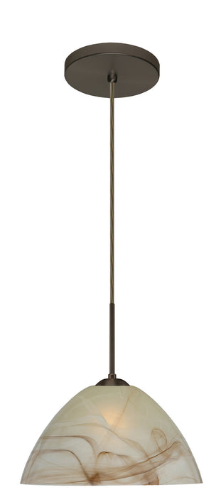 Besa 1JT-420183-LED-BR One Light Pendant, Bronze