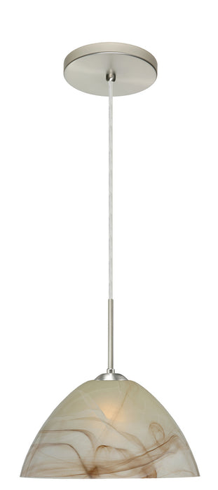 Besa 1JT-420183-LED-SN One Light Pendant, Satin Nickel