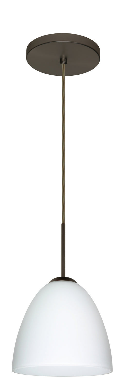 Besa 1JT-447007-LED-BR One Light Pendant, Bronze
