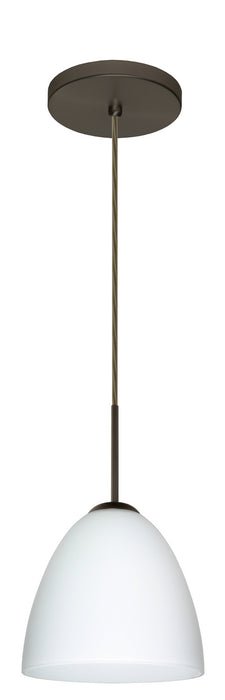 Besa 1JT-447007-LED-BR One Light Pendant, Bronze