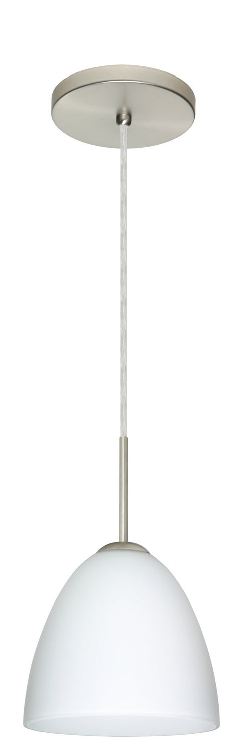 Besa 1JT-447007-LED-SN One Light Pendant, Satin Nickel