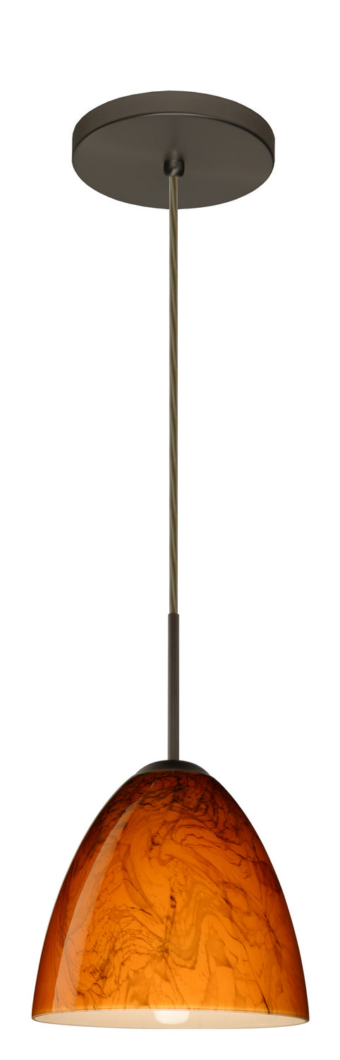 Besa 1JT-4470HB-LED-BR One Light Pendant, Bronze