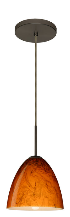 Besa 1JT-4470HB-LED-BR One Light Pendant, Bronze