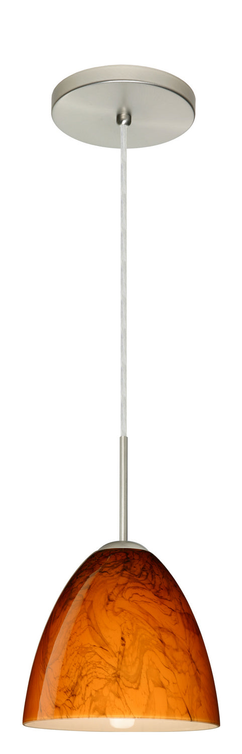 Besa 1JT-4470HB-LED-SN One Light Pendant, Satin Nickel
