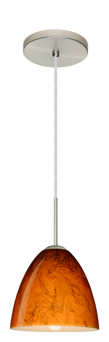 Besa 1JT-4470HB-LED-SN One Light Pendant, Satin Nickel