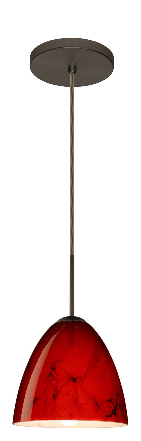Besa 1JT-4470MA-LED-BR One Light Pendant, Bronze
