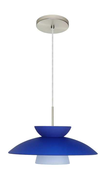 Besa 1JT-451323-LED-SN One Light Pendant, Satin Nickel