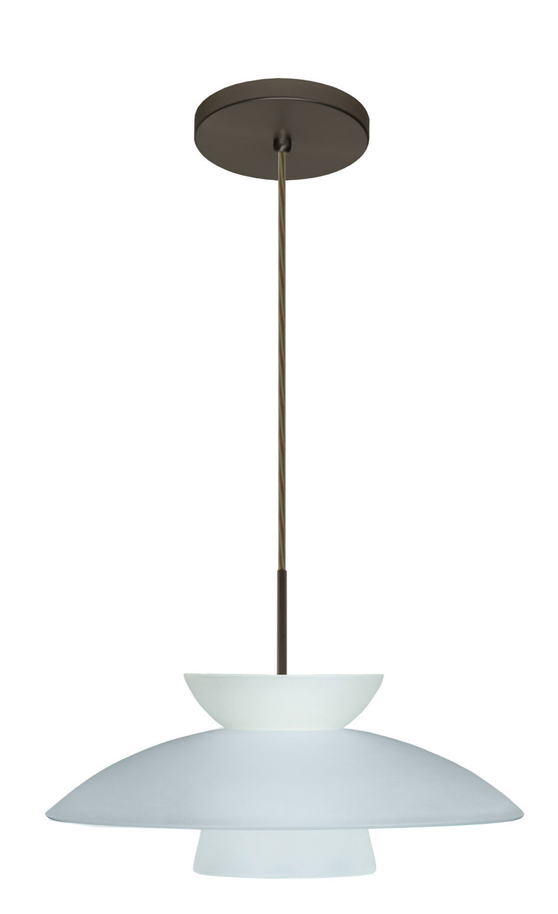 Besa 1JT-451325-LED-BR One Light Pendant, Bronze