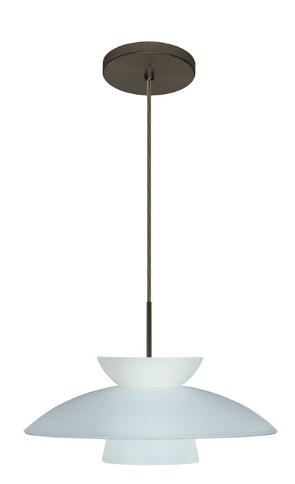 Besa 1JT-451325-LED-BR One Light Pendant, Bronze