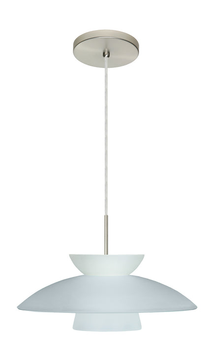 Besa 1JT-451325-LED-SN One Light Pendant, Satin Nickel