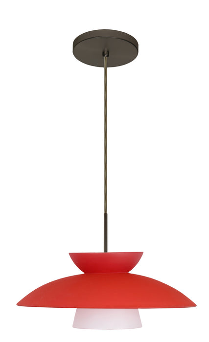 Besa 1JT-451331-LED-BR One Light Pendant, Bronze