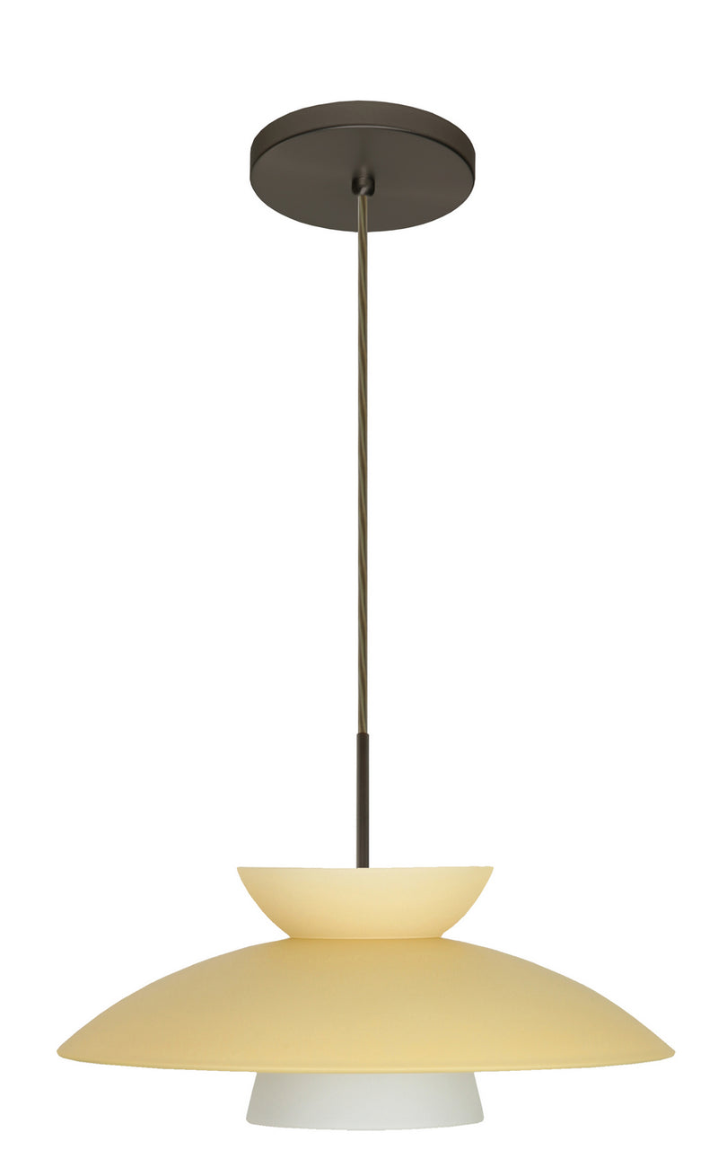 Besa 1JT-451397-LED-BR One Light Pendant, Bronze