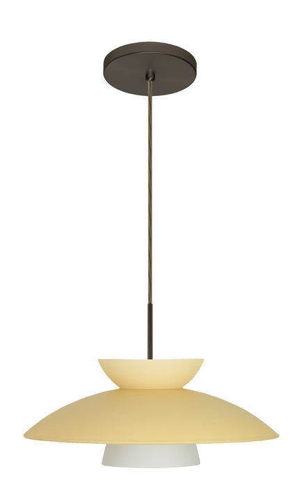 Besa 1JT-451397-LED-BR One Light Pendant, Bronze
