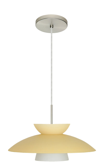 Besa 1JT-451397-LED-SN One Light Pendant, Satin Nickel