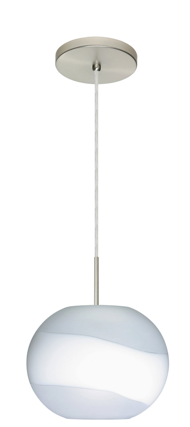 Besa 1JT-477699-LED-SN One Light Pendant, Satin Nickel
