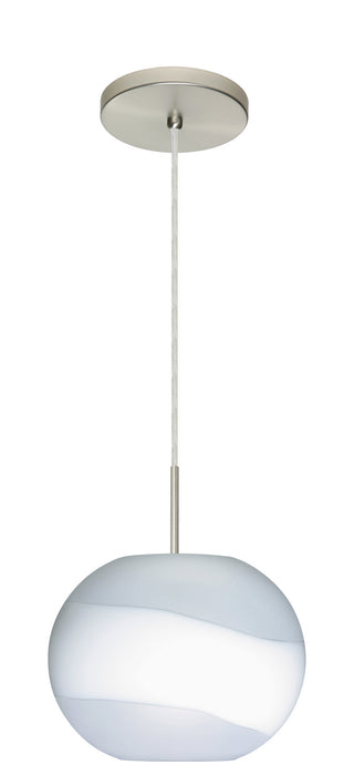 Besa 1JT-477699-LED-SN One Light Pendant, Satin Nickel