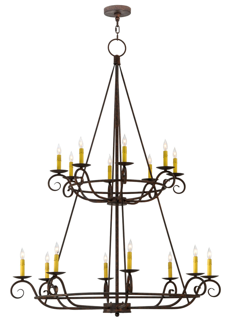 Meyda Tiffany 116031 16 Light Chandelier, Blackened Pewter