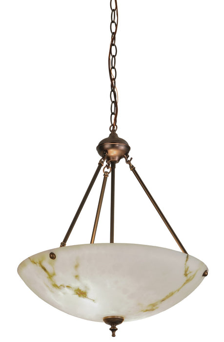 Meyda Tiffany 149071 Two Light Inverted Pendant, Mahogany Bronze