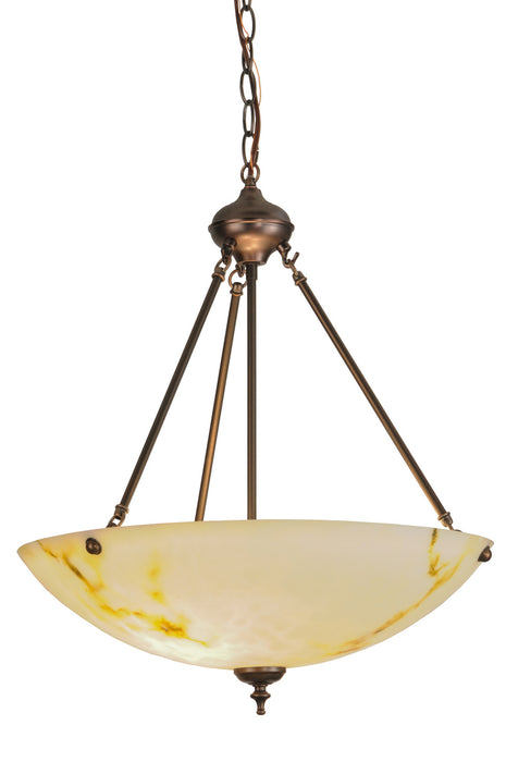 Meyda Tiffany 149071 Two Light Inverted Pendant, Mahogany Bronze