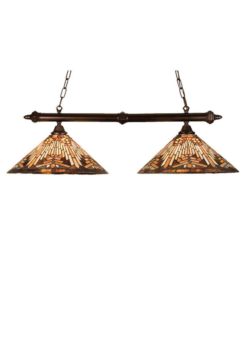 Meyda Tiffany 18858 Two Light Island Pendant, Antique
