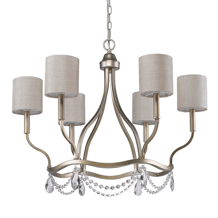 Acclaim Lighting IN11005WG Six Light Chandelier, Washed Gold