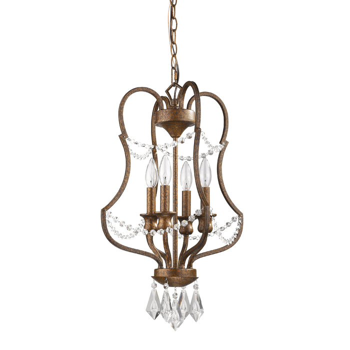 Acclaim Lighting IN11036R Four Light Chandelier, Russet