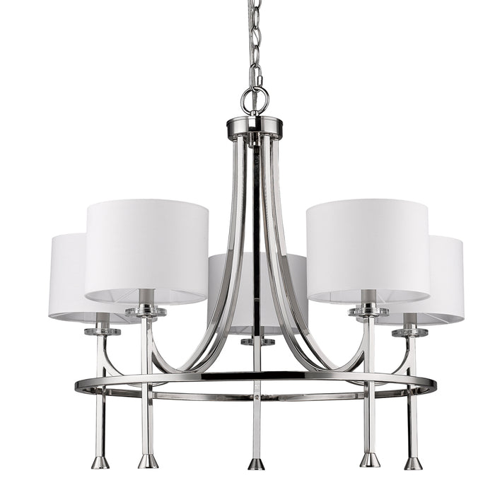 Acclaim Lighting IN11040PN Five Light Chandelier, Polished Nickel