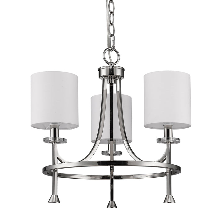 Acclaim Lighting IN11041PN Three Light Chandelier, Polished Nickel