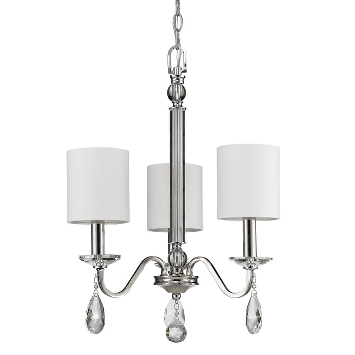 Acclaim Lighting IN11051PN Three Light Chandelier, Polished Nickel