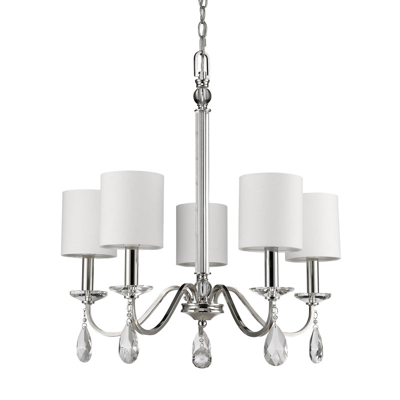 Acclaim Lighting IN11052PN Five Light Chandelier, Polished Nickel
