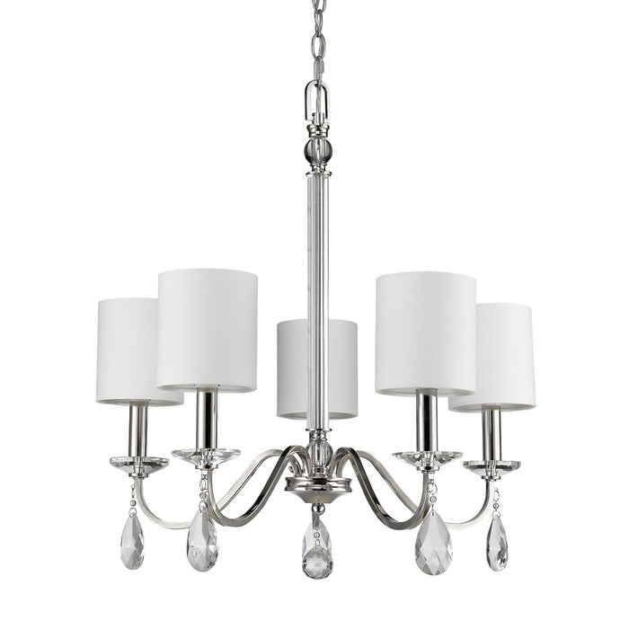 Acclaim Lighting IN11052PN Five Light Chandelier, Polished Nickel