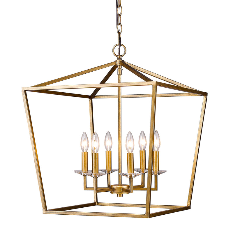 Acclaim Lighting IN11130AG Six Light Foyer Pendant, Antique Gold