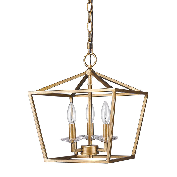 Acclaim Lighting IN11131AG Three Light Pendant, Antique Gold