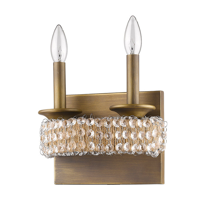 Acclaim Lighting IN41012RB Two Light Wall Sconce, Raw Brass